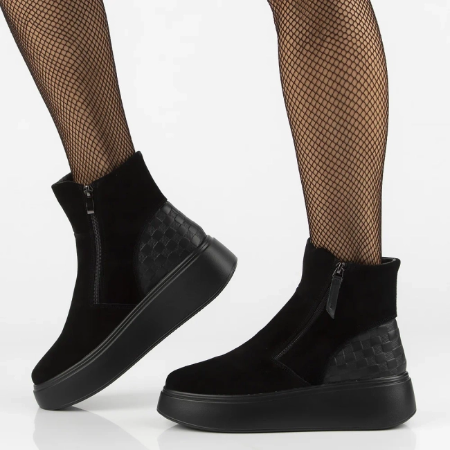 Leather ankle boots Filippo DBT7300/25 BK black