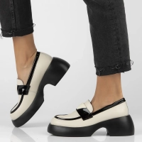 Leather shoes Filippo DP6477/24 BE BK beige-black