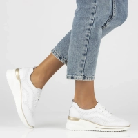 Leather sneakers Filippo DP6720/25 WH white