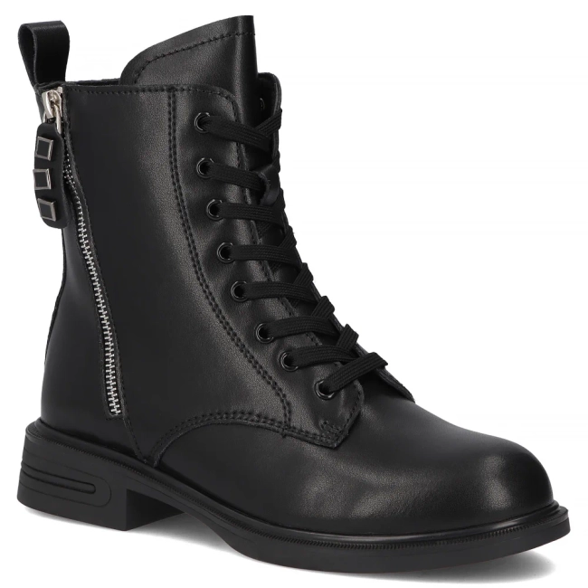 Leather ankle boots Filippo DBT6303/25 BK black