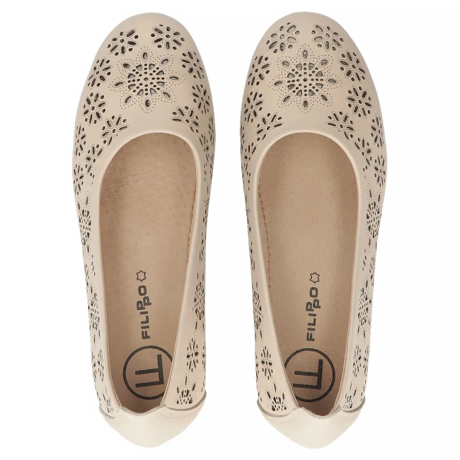 Leather shoes Filippo DP6864/25 BE beige
