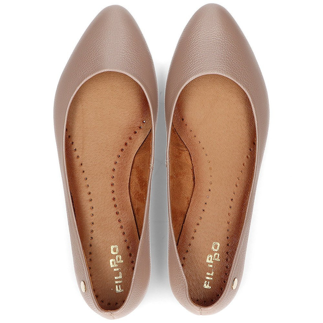 Leather ballerinas Filippo 04100 beige