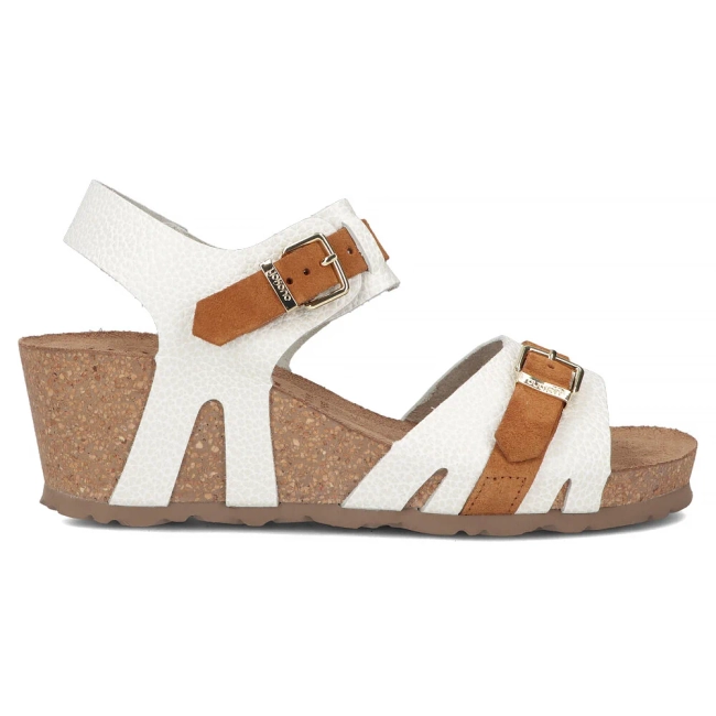 Leather sandals Yokono CADIZ-254 OPAK/SERR HISE white