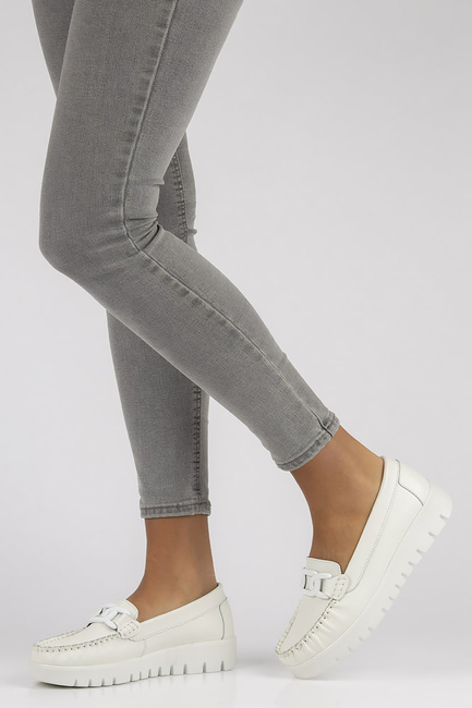 Leather loafers Filippo DP3334/22 WH white