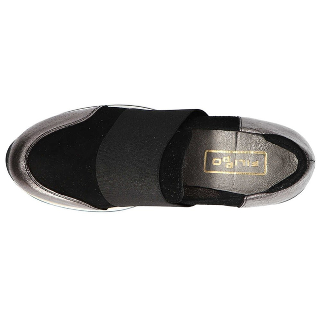 Shoes Filippo 018 Black Suede/Nickel