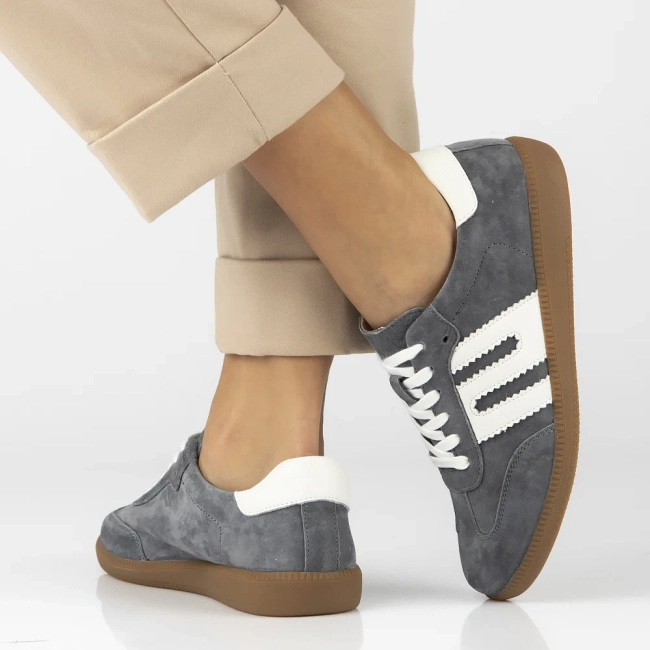 Skórzane sneakersy Filippo DP7492/25 GR szare