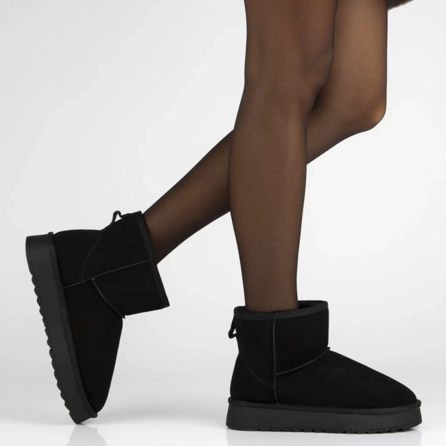 Leather snow boots Filippo DBT7329/25 BK black