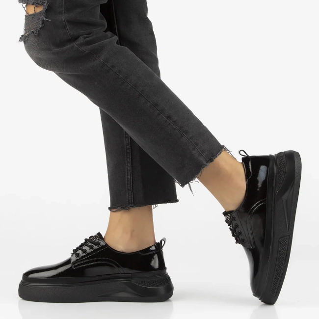 Leather shoes Filippo DP7303/25 BK black