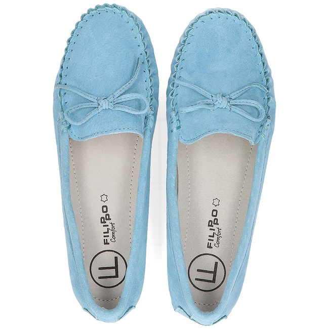 Leather loafers Filippo DP1204/21 BL blue