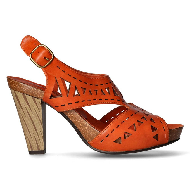Sandals For Women Vinceza R14-D-S-256-OR Orange Brown