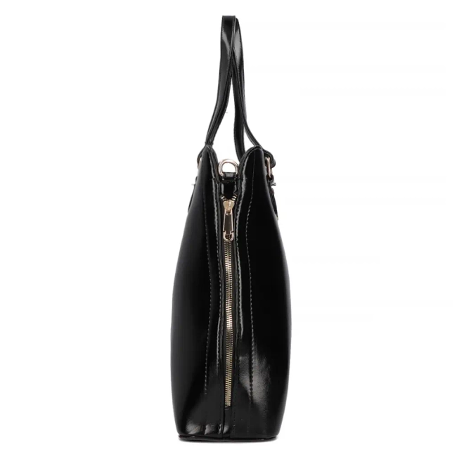 Black handbag ebon zip