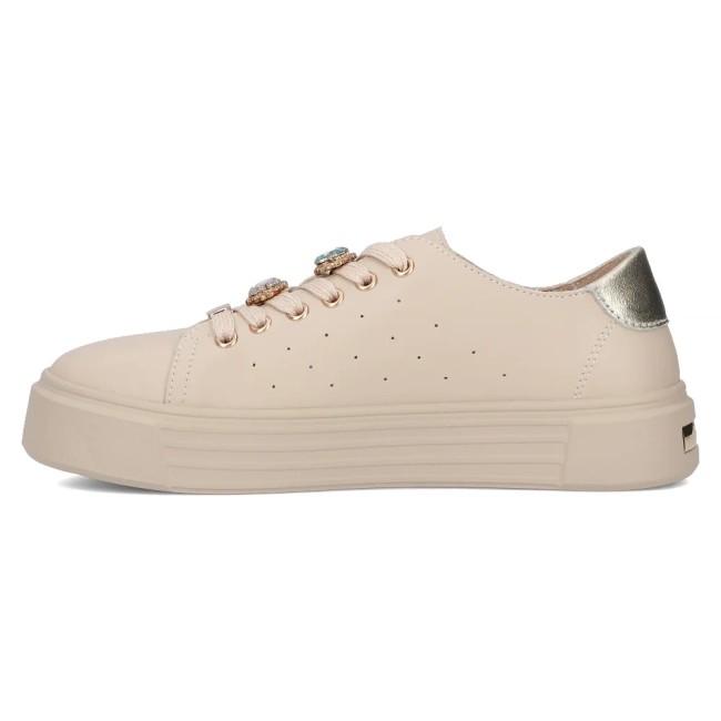 Leather sneakers Filippo DP6854/25 BE beige