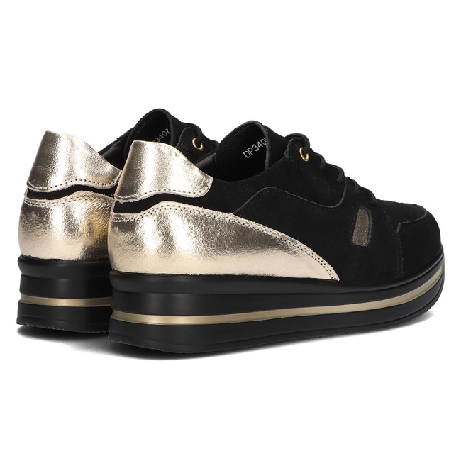 Leather sneakers Filippo DP3407/21 BK GO Black