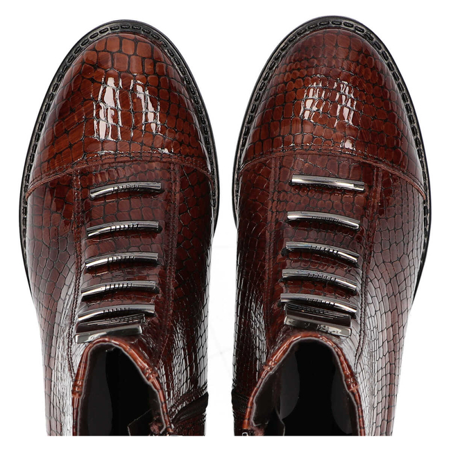 Ankle boots Filippo 457s brown crocodile