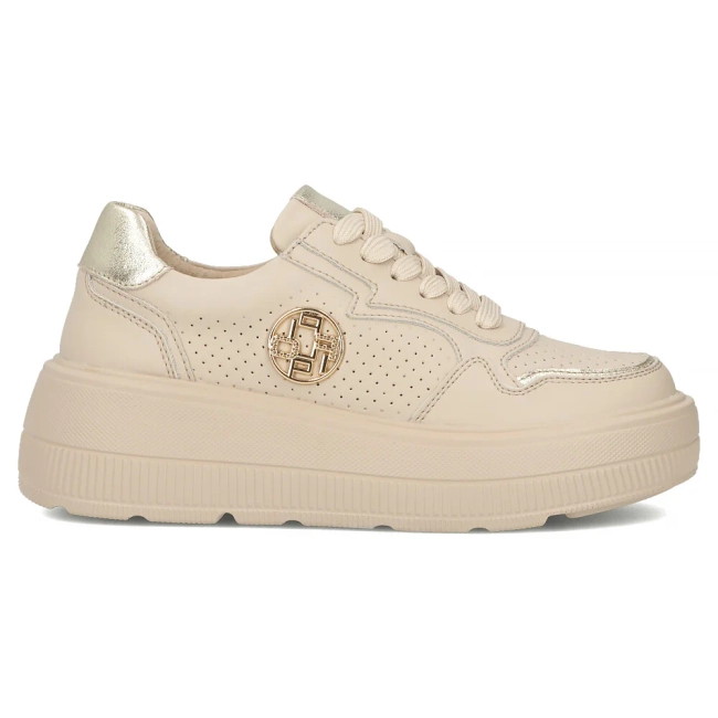 Leather sneakers Filippo DP6843/25 BE beige