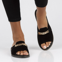 Leather Slippers Filippo LH-190 black