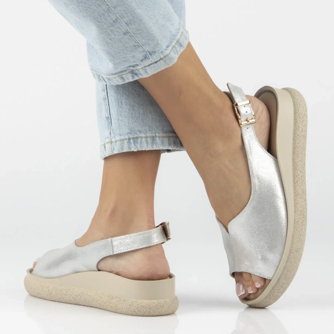 Leather sandals Filippo DS7581/26 SI silver