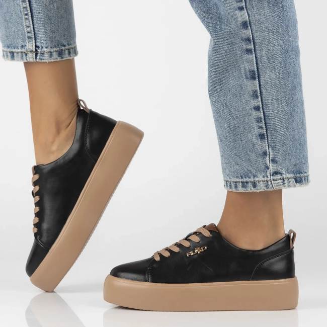 Leather shoes Filippo DP6117/24 BK BE black-beige