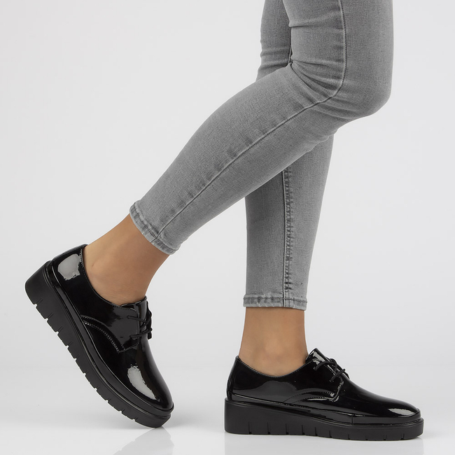 Skórzane półbuty Filippo DP3025/21 BK czarne