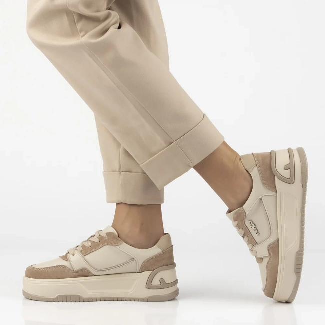 Leather sneakers Filippo DP7116/25 BE Beige