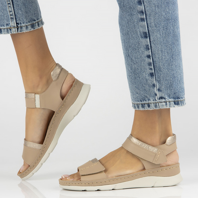 Leather sandals Filippo K193 beige