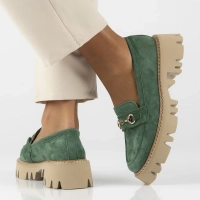 Leather shoes Filippo DP6089/24 GE green