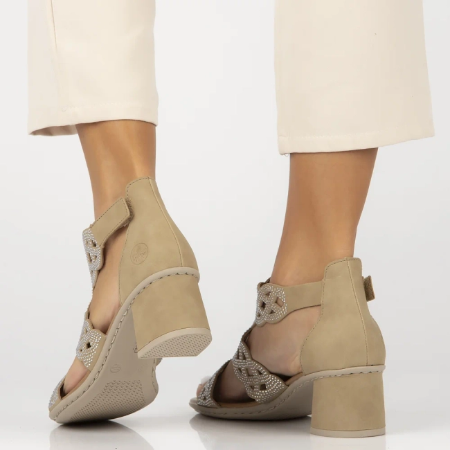 Sandals Rieker 64773-61 beige