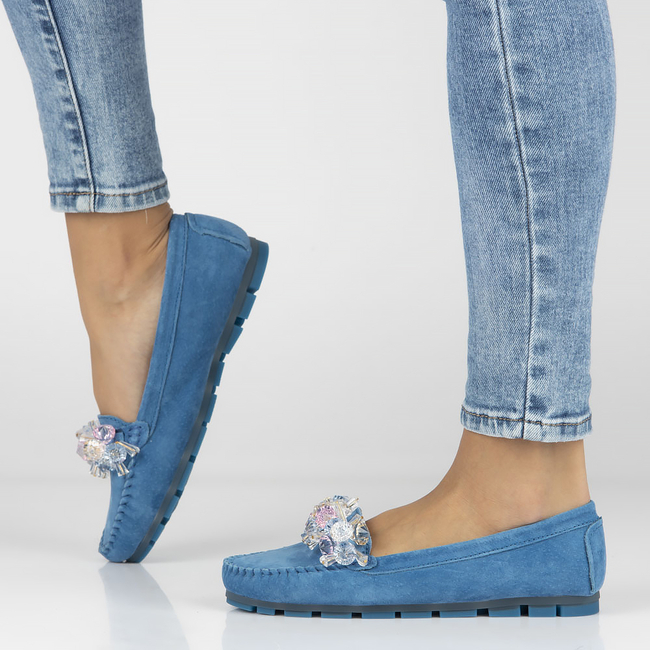 Leather loafers Filippo DP4549/23 blue