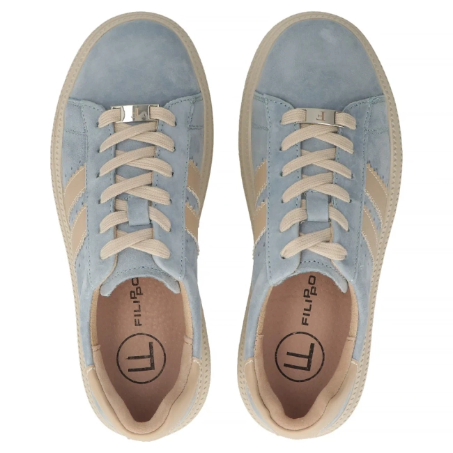 Leather sneakers Filippo DP7499/26 BL blue