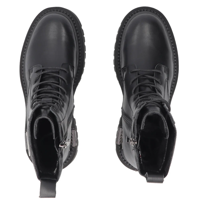 Skórzane botki Filippo DBT8063/26 BK czarne
