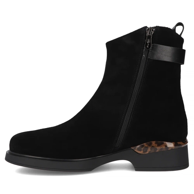 Skórzane botki Filippo DBT7182/25 BK czarne