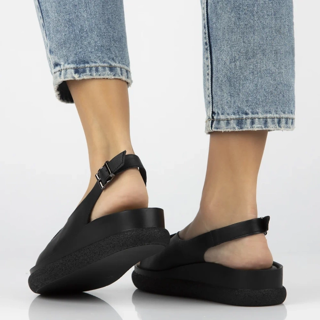 Leather sandals Filippo DS6984/25 BK black