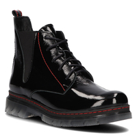 Leather ankle boots Filippo 60266 black lacquered