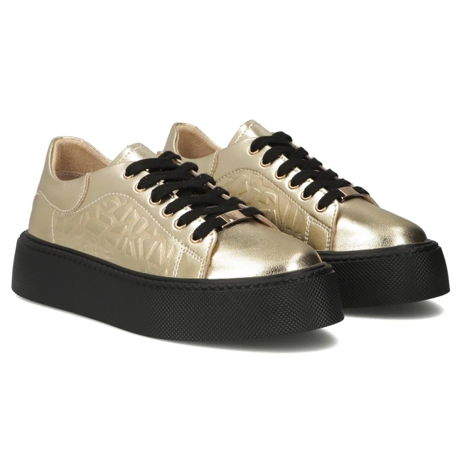 Leather sneakers Filippo DP6119/26 GO gold