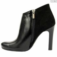 Ankle boots VISCONI 1030 black lacquer/black velor felt 8021403