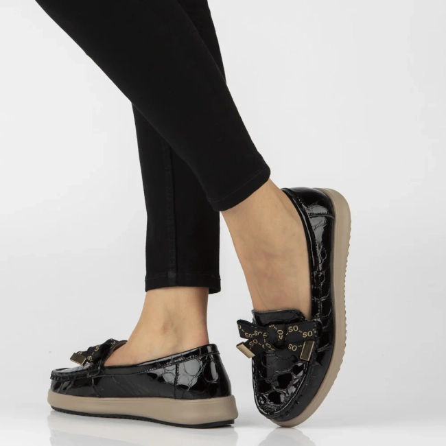 Leather loafers Filippo DP6457/26 BK CR black