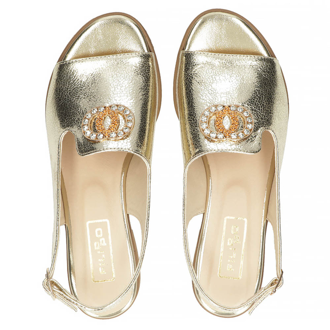 Leather sandals Filippo 116 gold