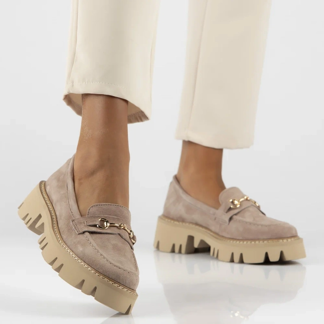 Leather shoes Filippo DP6089/24 BE beige