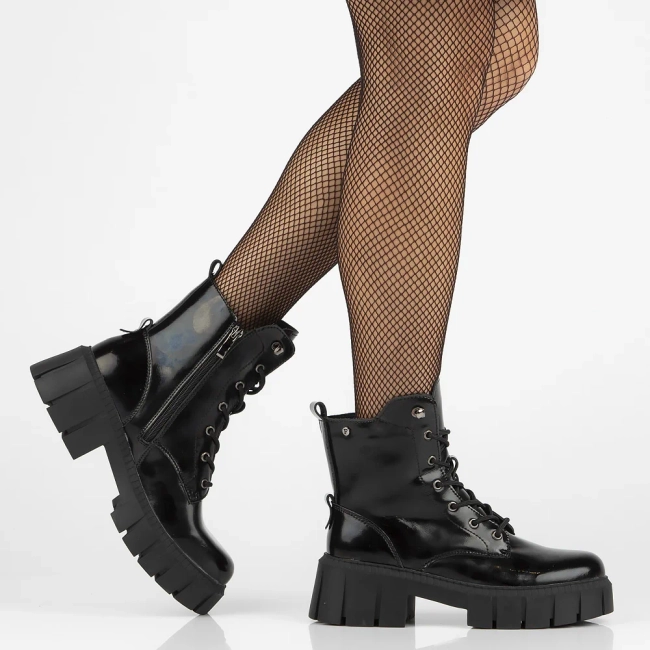 Leather boots Filippo DBT6438/24 BK black