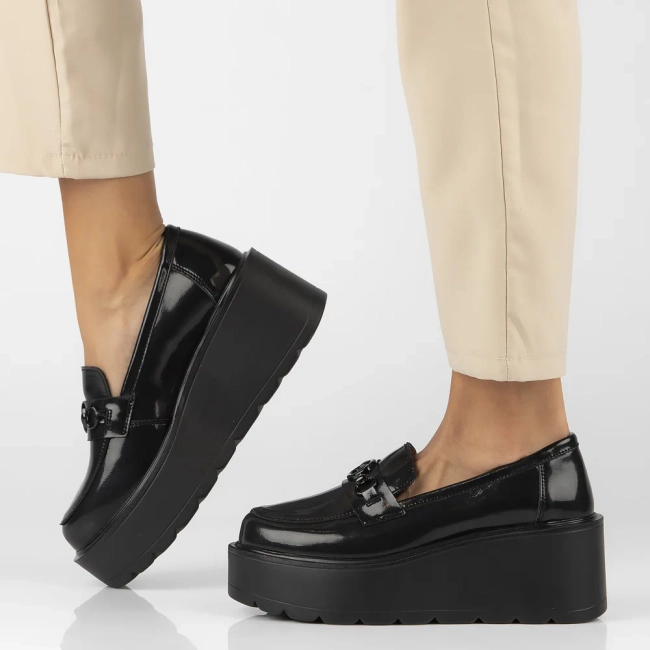 Leather shoes Filippo DP6451/24 BK L black