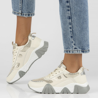 Skórzane sneakersy Filippo DP4516/23 BE beżowe