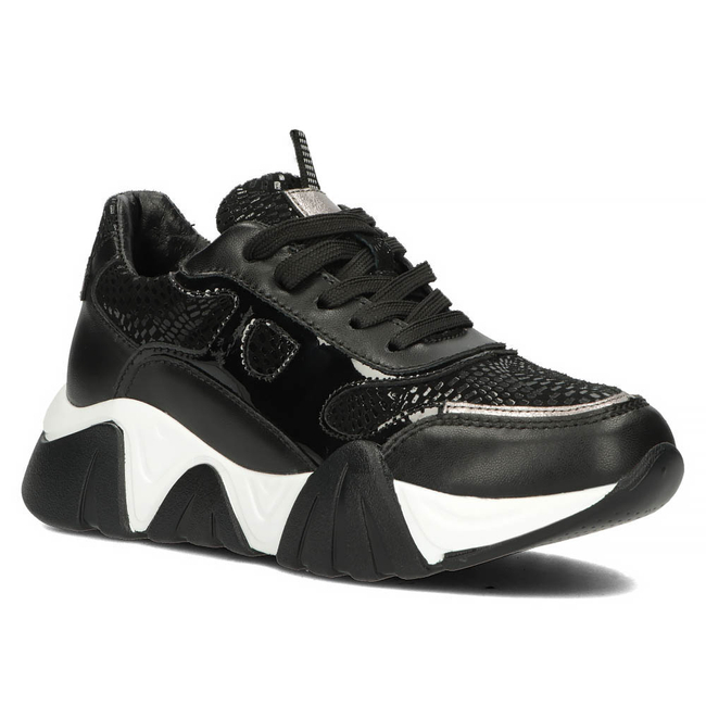 Leather sneakers Filippo DP4516/23 BK black