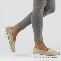 Leather loafers Filippo DP3534/22 GO gold