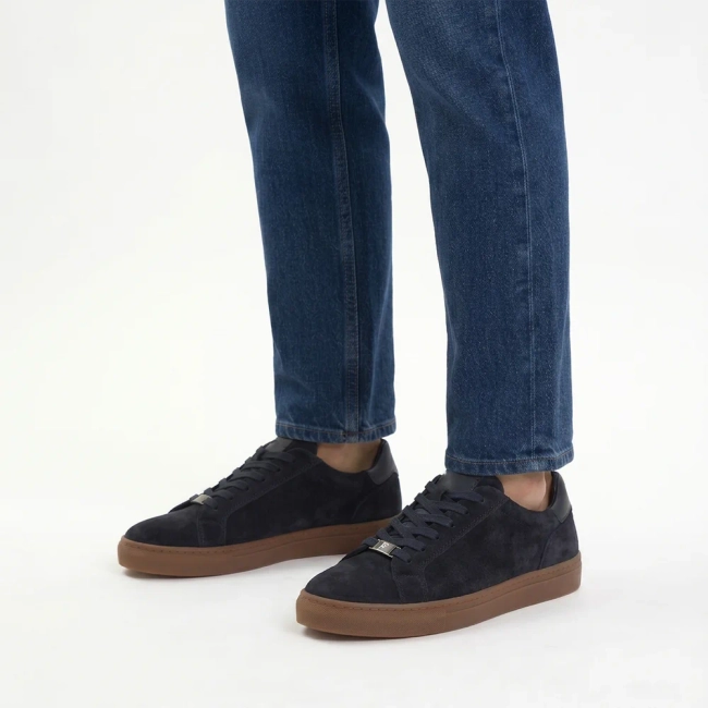 Leather Sneakers Filippo MP8272/26 NV navy blue