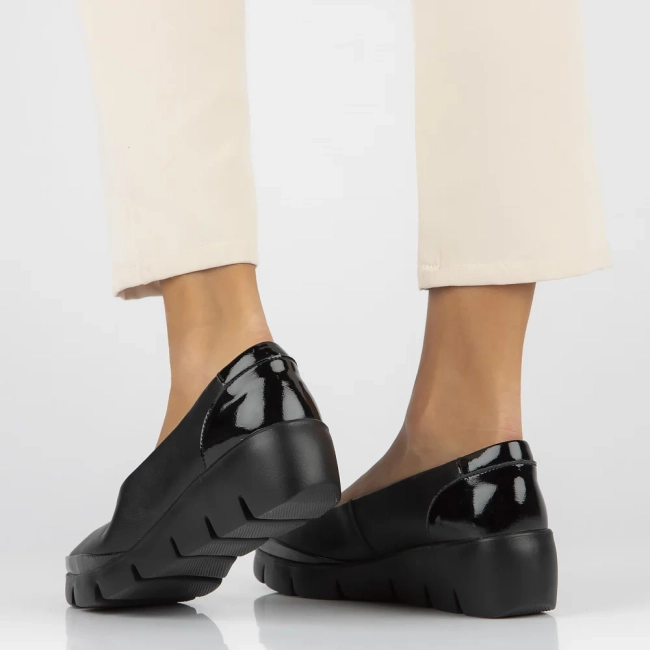 Leather shoes DP6162/24 BK black