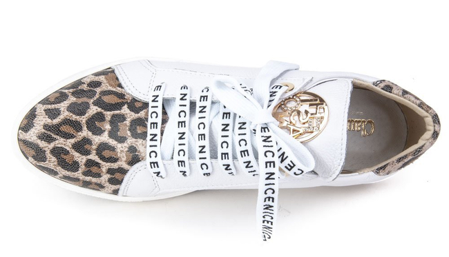 Shoes Claudio Rossetti 152 white panther