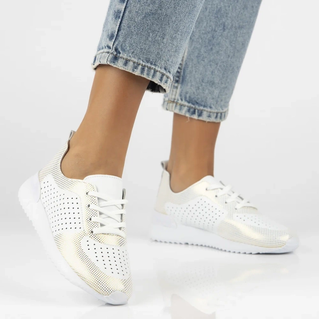 Skórzane sneakersy Artiker 56C1036 białe