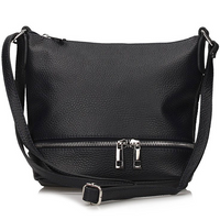 Torebka Toscanio Listonoszka Skórzana C10 czarna