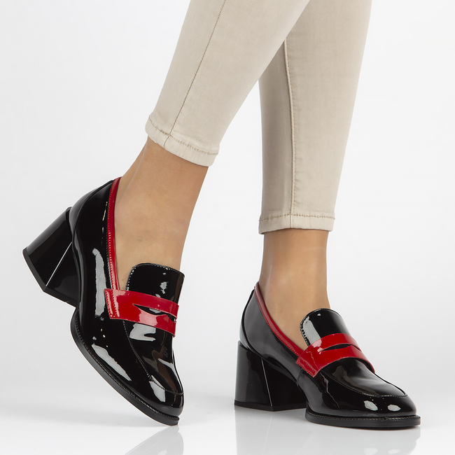 Skórzane półbuty Filippo DP3727/22 BK czarne