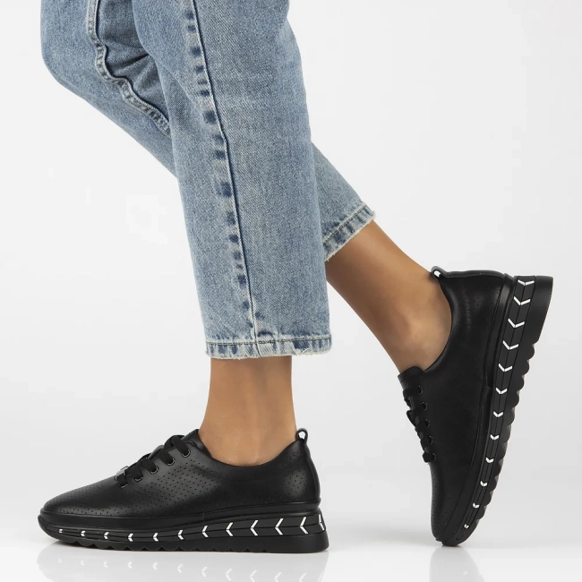 Leather shoes Filippo DP6800/25 BK black